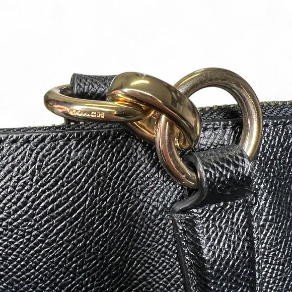 Coach Ava Tote in Black Crossgrain Leather Gold hardware - Picture 9 of 13